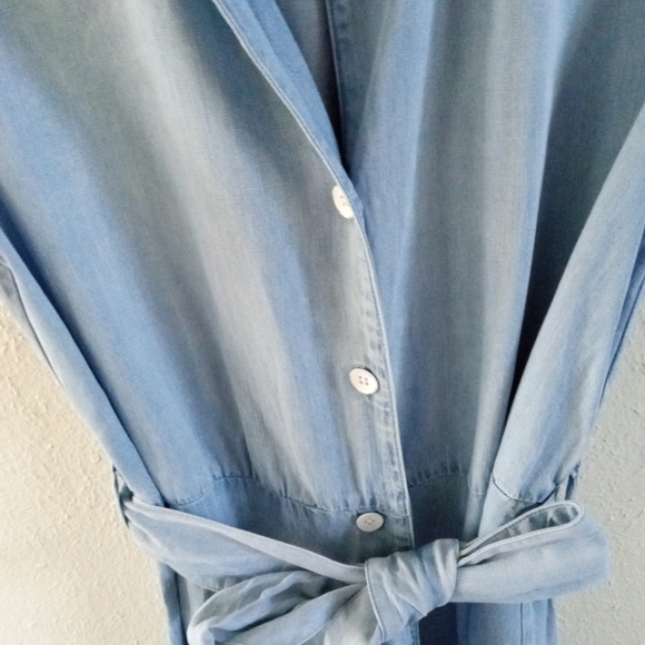 CLOTH + STONE Chambray Midi Shirt Dress |S - Picture 4 of 8